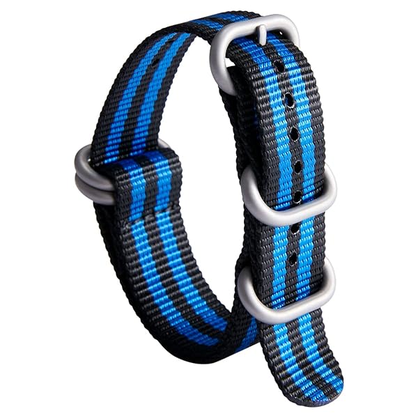 BINLUN Premium Nylon Watch Strap Thick Multicolor Bands for Men Women 18mm to 24mm with Heavy Duty Stainless Steel Buckle