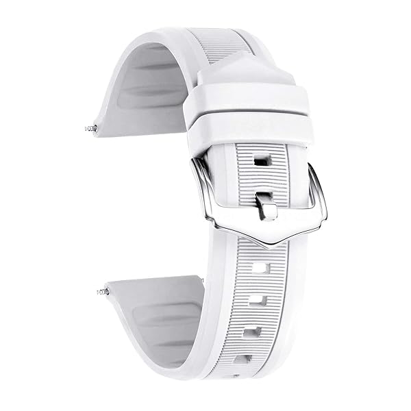 BINLUN BINLUN Silicone Rubber Watch Band Replacement Strap for Men and Women in Multiple Colors and Sizes for Smart Watches