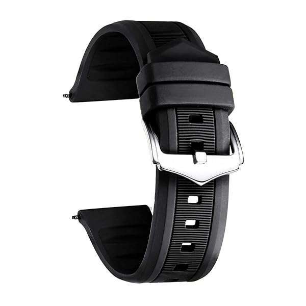 BINLUN BINLUN Silicone Rubber Watch Bands: Colorful Replacement Straps for Men & Women - Multiple Sizes Available