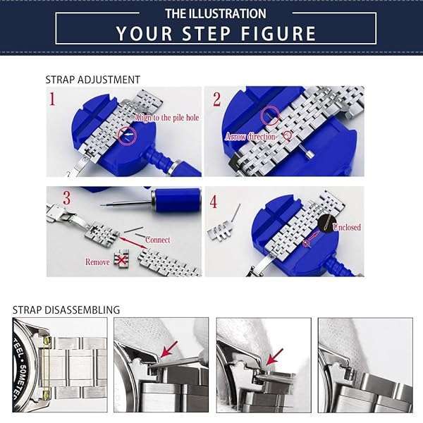 BINLUN Stainless Steel Watch Bands: 6 Colors & 13 Sizes for Men & Women - High-End Replacement Options - Image 9