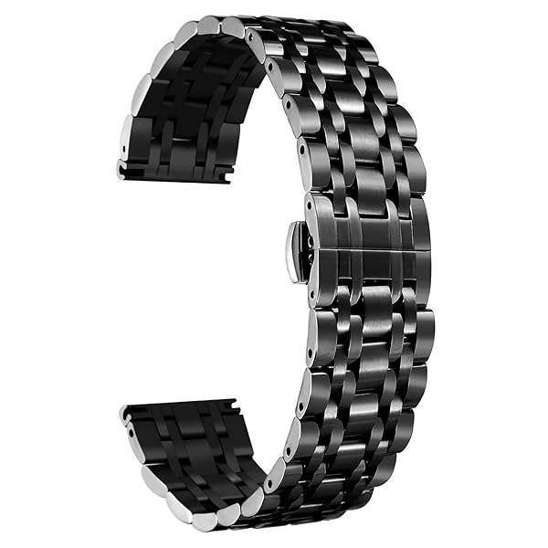 BINLUN BINLUN Stainless Steel Watch Bands: 6 Colors & 13 Sizes for Men & Women - High-End Replacement Options
