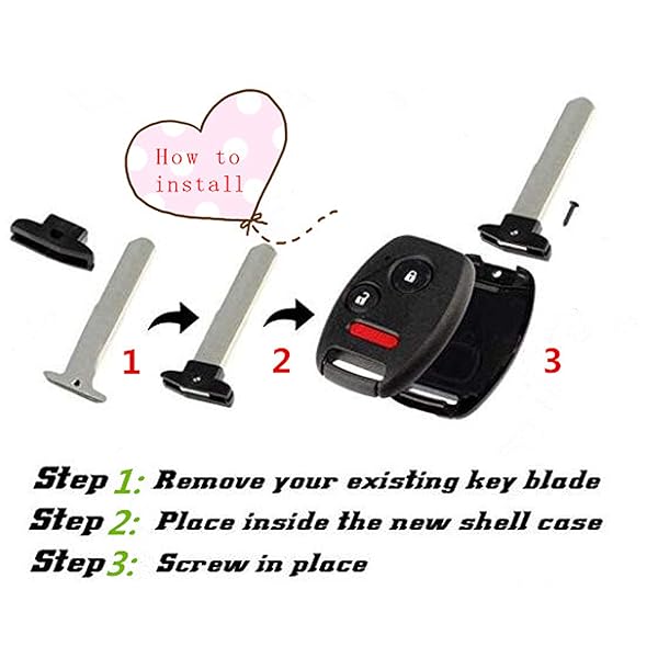 BINOWEN 3-Button Keyless Entry Remote Shell for Honda Accord, Civic, CR-V & More - Easy Replacement with Screwdriver - Image 5