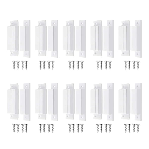 BNYZWOT BNYZWOT MC-31 Wired NC Door Contact Sensor Alarm - 10 Pack Magnetic Reed Switch, White