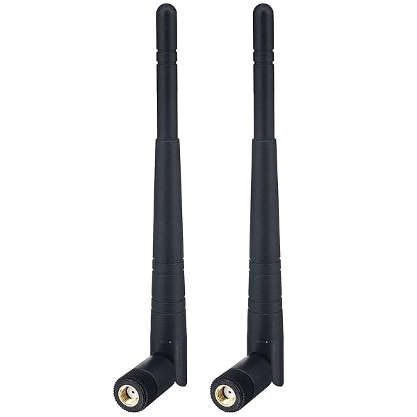 BOOBRIE 2pcs 8dbi Dual Band WiFi Antenna 2.4G 5G RP SMA Male Universal WLAN Router Booster