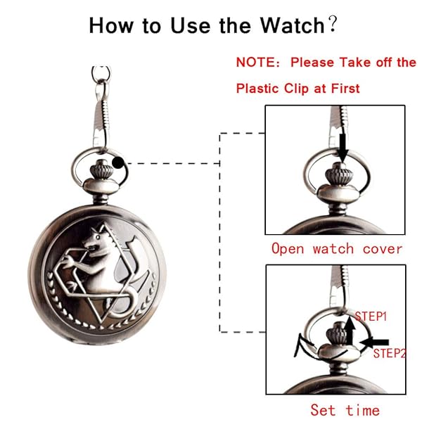 BOSHIYA Fullmetal Alchemist Pocket Watch with Chain Vintage Quartz Pocket Watch for Cosplay Accessories Anime Merch - Image 7