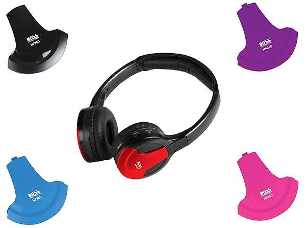 Shop BOSS Audio HP34C Foldable Wireless Headphones with Interchangeable Color Caps - Multicolor Style & Comfort