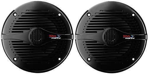 "Upgrade Your Sound: BOSS MR60B 6.5" Marine Speakers - 200W Weatherproof, Full Range, 2-Way, Sold in Pairs"