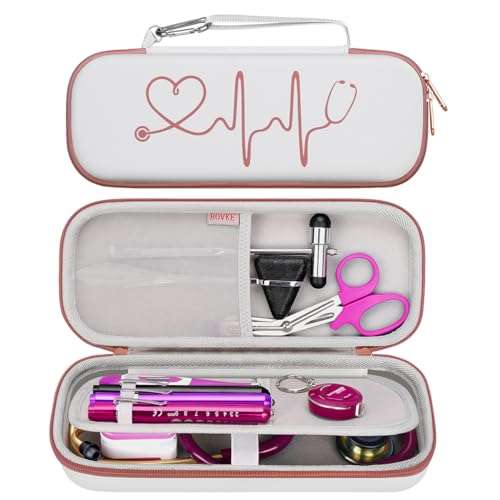 Buy BOVKE Travel Stethoscope Case for 3M Littmann & MDF - Lightweight, Stylish, with Mesh Pocket for Nurse Accessories