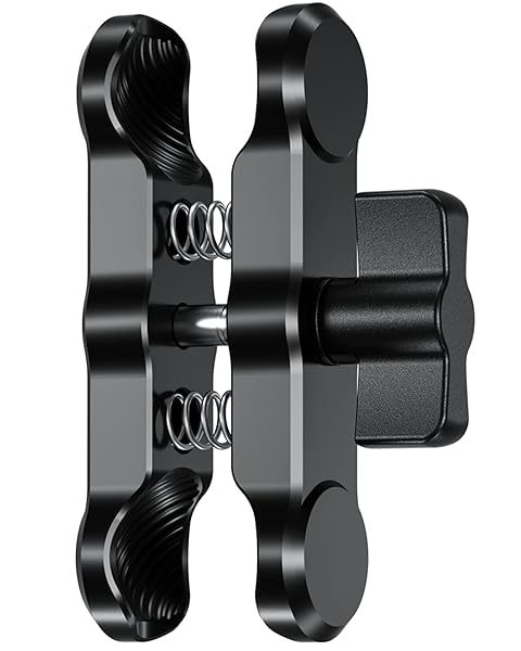 BRCOVAN BRCOVAN Aluminum Alloy Double Socket Arm Medium Arm Compatible with RAM Mounts B Size 1" Ball Components, Fit for Bike Motorcycle Phone Mount Holder