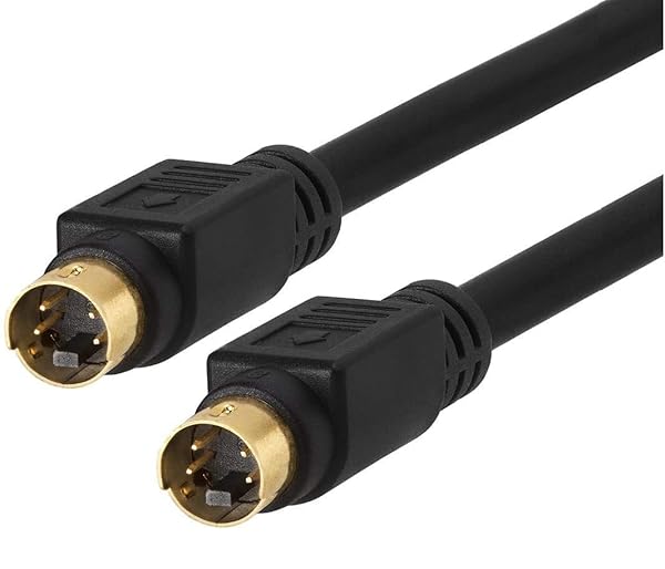 BRENDAZ S-Video Cable 4 Pin SVHS Gold Plated 6 Feet for Camcorders Home Theater VCRs DVRs DVD Players Transfers Video to TV or Monitor