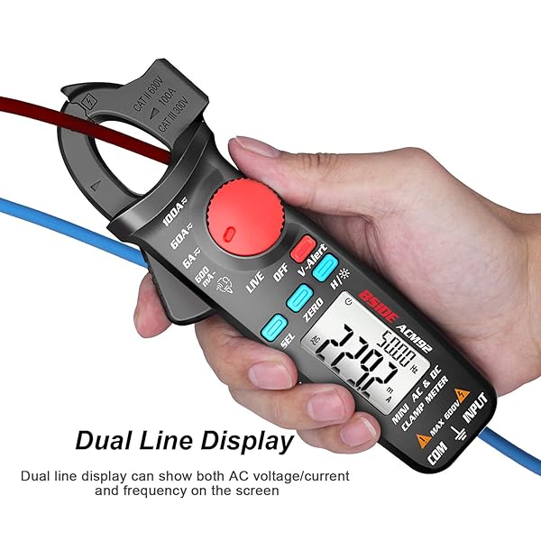 BSIDE DC Current Clamp Meter: 6000 Counts Digital Multimeter with V-Alert, Continuity, Ohm, and Hz Testing Features - Image 7