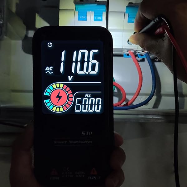 BSIDE Digital Multimeter: 9999 Counts Auto-Ranging LCD Voltmeter for Voltage, Capacitance, Resistance & More with Flashlight - Image 8