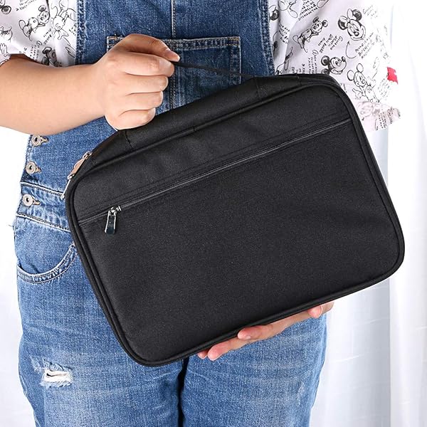 BTSKY Colored Pencil Case 220 Slots Portable Organizer for Prismacolor Crayola Gel Pens and Pencils Black Multilayer Holder - Image 7