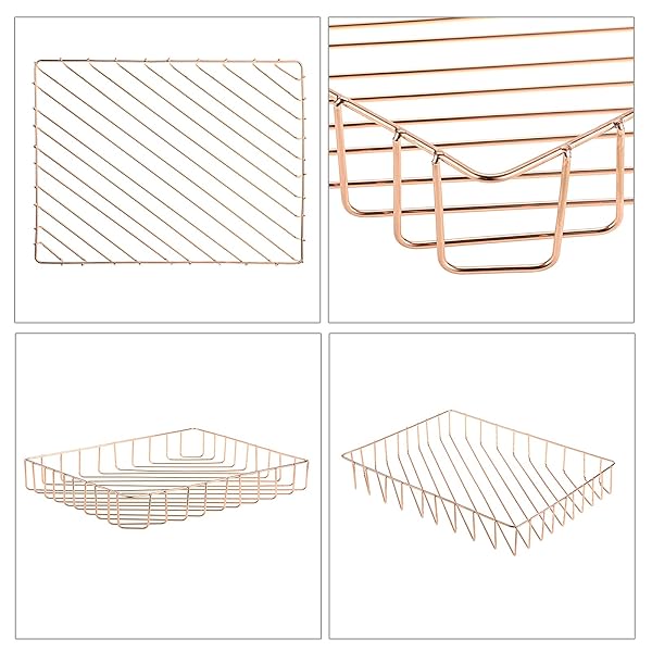 BTSKY Rose Gold A4 File Tray Organizer Elegant Desk Storage for Documents Magazines Office and Bathroom Use - Image 7