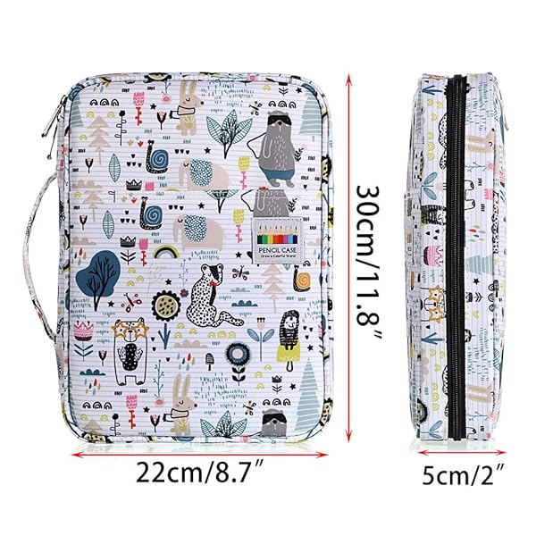 BTSKY Portable Colored Pencil Case Large Capacity Organizer for 166 Pencils or 112 Gel Pens Ideal for Artists and Students - Image 3
