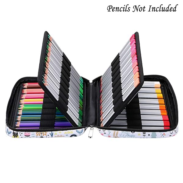 BTSKY Portable Colored Pencil Case Large Capacity Organizer for 166 Pencils or 112 Gel Pens Ideal for Artists and Students - Image 6