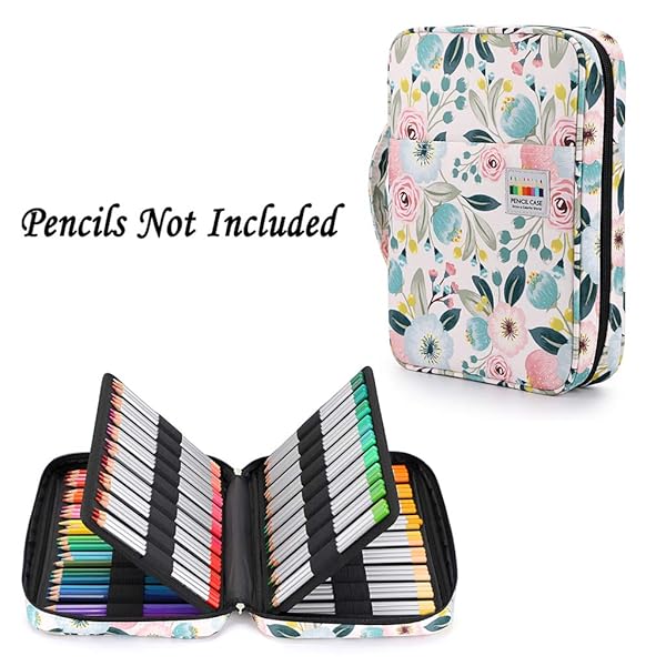 BTSKY Portable Colored Pencil Case Large Capacity Organizer for 166 Pencils or 112 Gel Pens Ideal for Artists and Students - Image 2