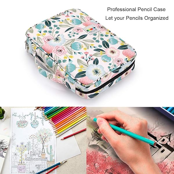 BTSKY Portable Colored Pencil Case Large Capacity Organizer for 166 Pencils or 112 Gel Pens Ideal for Artists and Students - Image 6