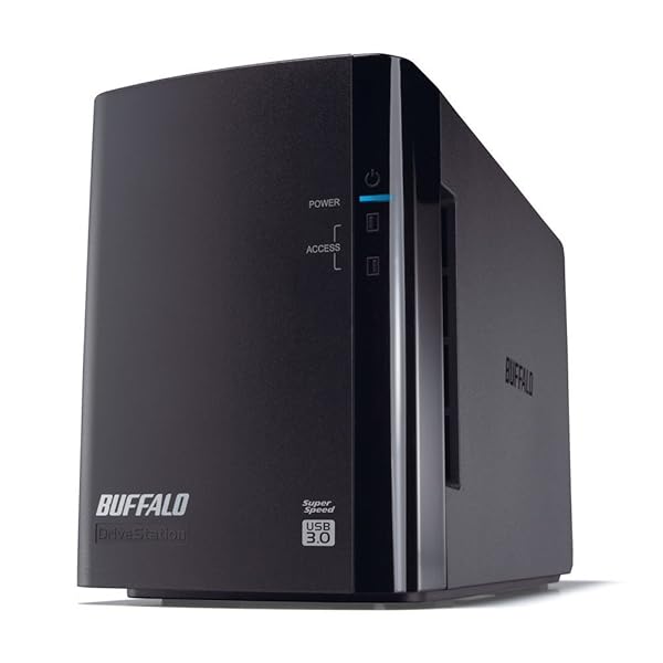 BUFFALO BUFFALO DriveStation Duo 8TB External Hard Drive - TAA Compliant, USB 3.2, 2-Bay Storage Solution