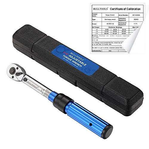 BULLTOOLS Buy BULLTOOLS 1/4-inch Dual-Direction Click Torque Wrench (20-200in.lb) - High Accuracy & 90-Tooth Design