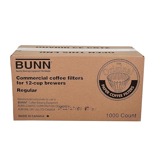 BUNN Buy BUNN 12-Cup Commercial Coffee Filters - 1000 Count (Pack of 1) | High-Quality Brewing Supplies