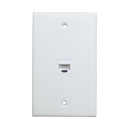 BUPLDET 1 Port CAT6 Ethernet Wall Plate Female to Female Network Faceplate White for Easy Installation and Fast Connectivity