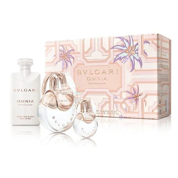 BVLGARI BVLGARI Omnia Crystalline 3-Piece Set: Eau De Toilette & Body Lotion for Women - Perfect Gift!
