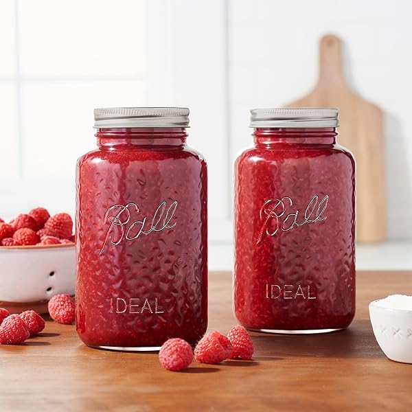 Vintage Rose Canning Jars - 32 Oz Regular Mouth Quart Ball Collector's Edition, Pack of 2 with Lids & Bands - Image 4