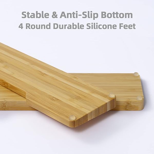 Bamboo Wrist Rest for Computer Keyboard, Ergonomic Mechanical Keyboard Wrist Pad, Hard Wrist Rest for Easy Typing Pain Relief, Anti-Slip Keyboard - Image 6