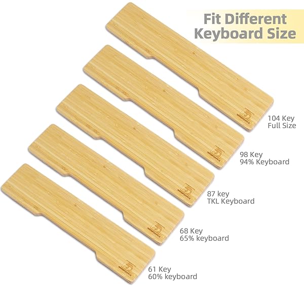 MANBASNAKE Ergonomic Bamboo Wrist Rest for Mechanical Keyboard, White, Minimalist Style, Hard Wrist Rest for Easy Typing and Pain Relief, Anti-Slip - Image 9