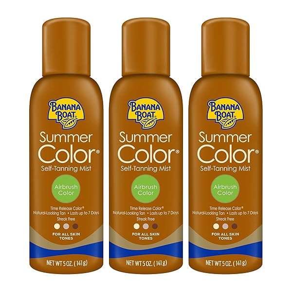 Banana Boat Banana Boat Self Tanning Spray - Airbrush Color for All Skin Tones, Reef Friendly, 3-Pack (5 oz) - Achieve a Flawless Tan!