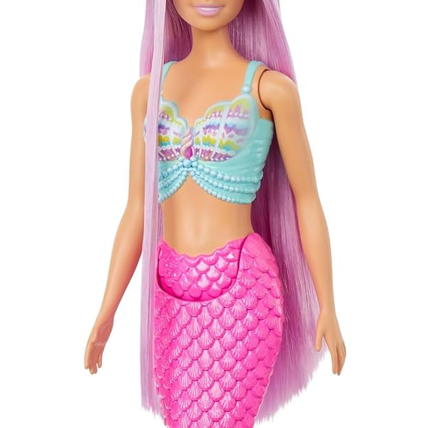 Barbie Mermaid Doll with 7-Inch Pink Hair & Colorful Accessories for Fun Styling Play - Image 6