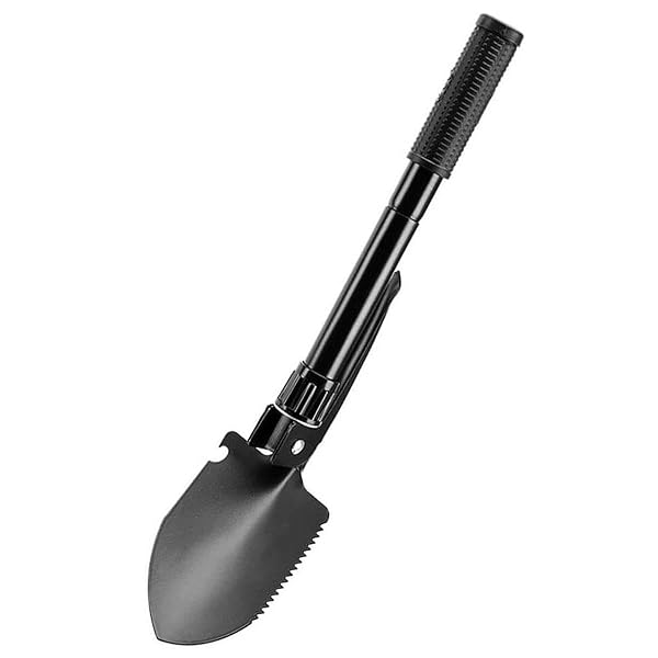 Barska AF13292 Foldable Metal Shovel with Pick & Compass - Perfect for Camping, Gardening & Metal Detecting
