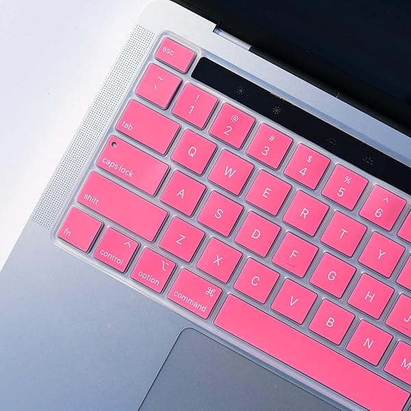 Batianda Hot Pink Gradient Color Silicone Keyboard Cover for MacBook Pro 13 M1 M2 2022 2020 A2338 A2289 A2251 2019 A2141 Model - Image 6