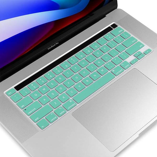 Batianda Light Green Gradient Silicone Keyboard Cover for MacBook Pro 13 M1 M2 2022 2020 A2338 A2289 A2251 2019 A2141 Model - Image 4