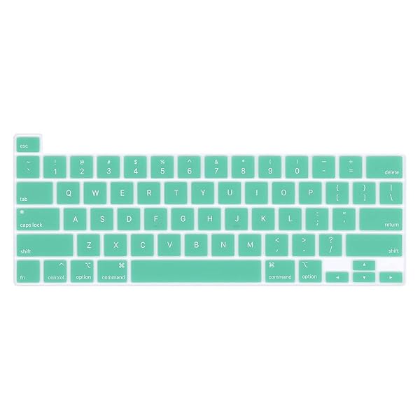 Batianda Light Green Gradient Silicone Keyboard Cover for MacBook Pro 13 M1 M2 2022 2020 A2338 A2289 A2251 2019 A2141 Model - Image 2