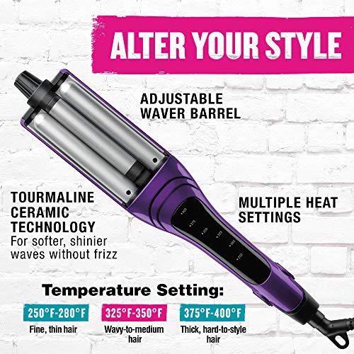 Bed Head A Wave We Go: Adjustable Tourmaline Ceramic Hair Waver for Perfect Waves - Image 8