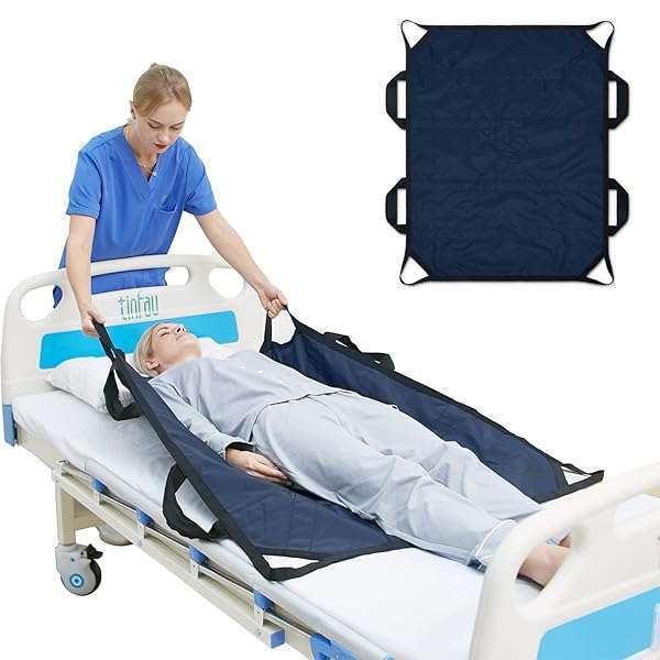 "Multipurpose Waterproof Bed Positioning Pad with Handles - 45"x36" Reusable Transfer Sheet for Caregivers & Bedridden Patients" - Image 2