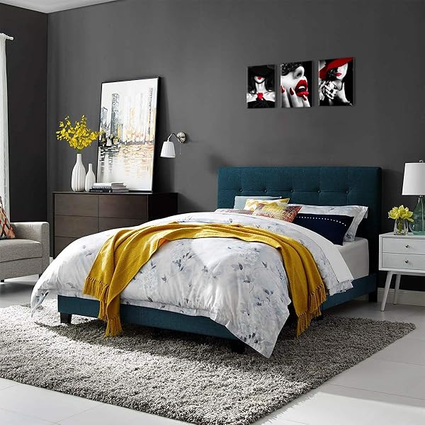 Chic Bedroom & Bathroom Decor: Red Lips, Black & White Art, Red Rose Canvas - Modern 3-Piece Wall Art for Home & Office - Image 5