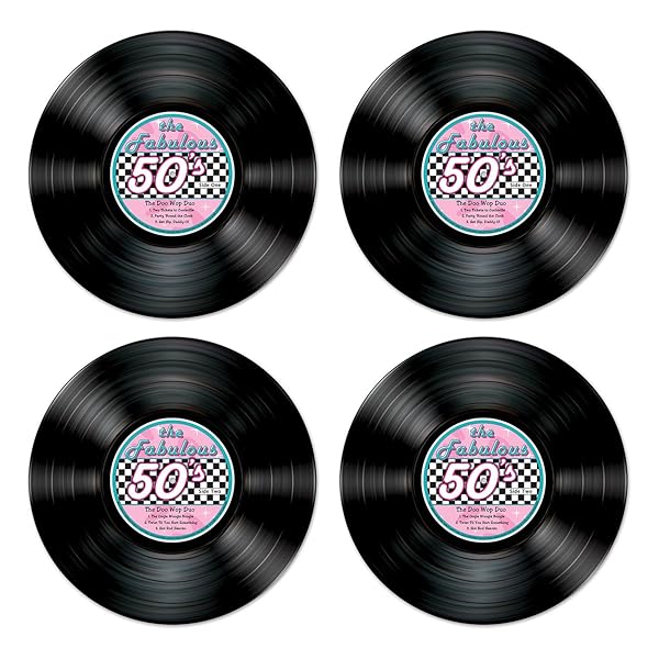 Beistle Record Cutouts: Unique Party Decor for Music Lovers & Retro Themes