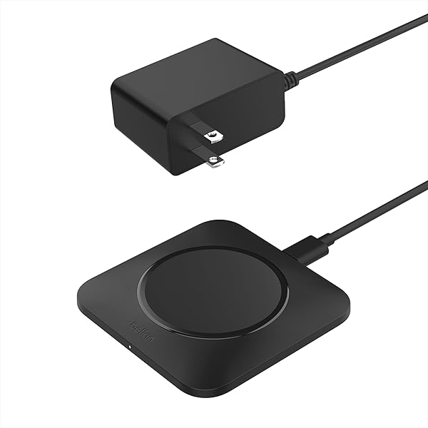 Belkin BoostCharge Pro 15W Wireless Charging Pad Fast Qi Charger for iPhone Samsung Galaxy AirPods Pro and More Black