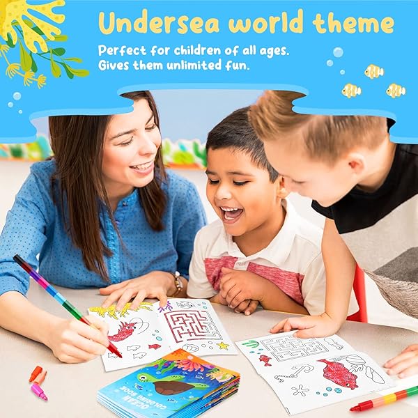 BenLouis 24 Pcs Under the Sea Mini Coloring Books for Kids Ocean Animals Party Favors Activity Books for Birthdays and Classroom Travel - Image 7