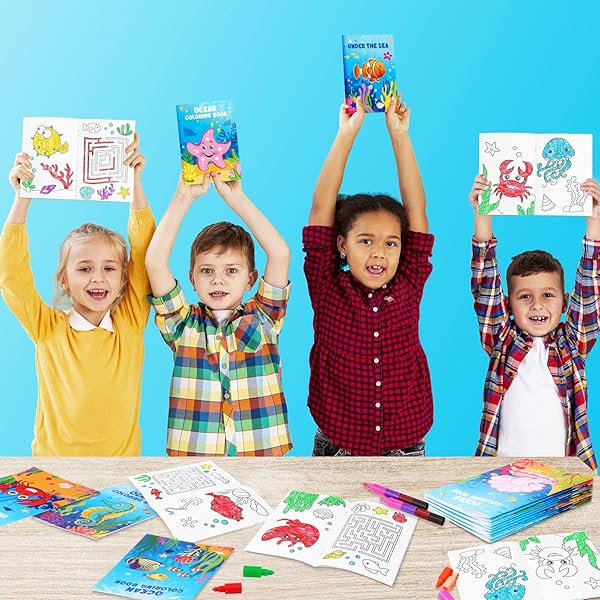 BenLouis 24 Pcs Under the Sea Mini Coloring Books for Kids Ocean Animals Party Favors Activity Books for Birthdays and Classroom Travel - Image 9