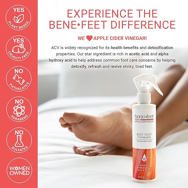 Benefeet Best Foot Forward Peeling Spray: Rejuvenate Cracked Heels & Calluses with Shea Butter & Tea Tree Oil - Image 7