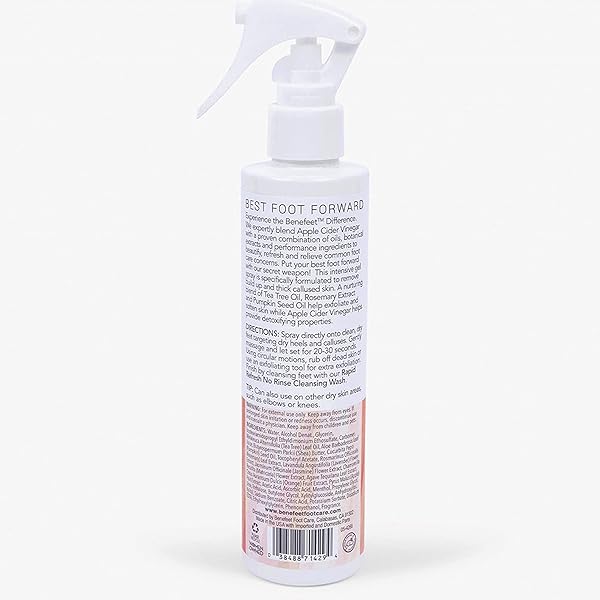 Benefeet Best Foot Forward Peeling Spray: Rejuvenate Cracked Heels & Calluses with Shea Butter & Tea Tree Oil - Image 9