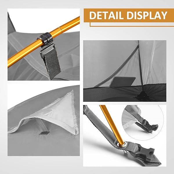 Lightweight Bessport 1-Person Waterproof Camping Tent with 2 Doors - Easy Setup for Hiking & Outdoor Adventures - Image 4
