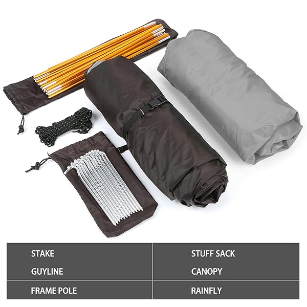 Lightweight Bessport 1-Person Waterproof Camping Tent with 2 Doors - Easy Setup for Hiking & Outdoor Adventures - Image 6