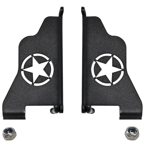 Bestaoo Black Door Hinge Foot Pegs for Jeep Wrangler TJ 1997-2006 - Durable Rest Pedals (1 Pair)