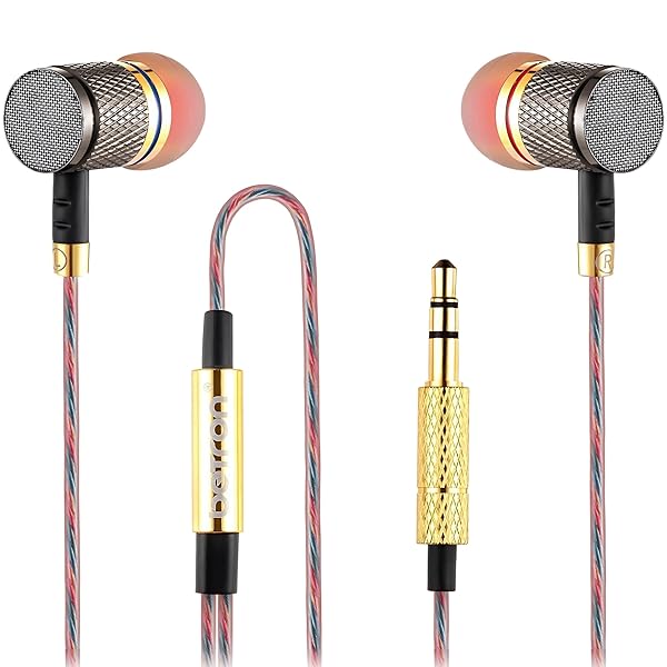 Betron Betron YSM1000 Earphones: Tangle-Free Wired 3.5mm Noise-Isolating In-Ear Headphones with Case