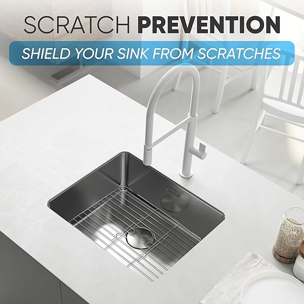 Better Houseware Stainless Steel Sink Protector Mat Rack for Kitchen Sinks 18 x 12 x 1 Durable Bottom Protection - Image 4